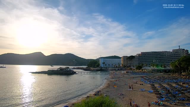 Live view from Camp de Mar – beach