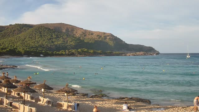 Live view from Cala Agulla – beachfront